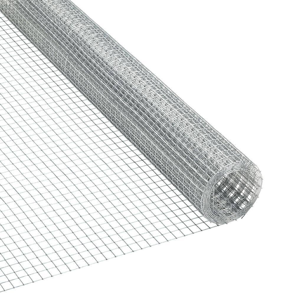 Everbilt 0.07 in. x 4 ft. x 25 ft. 19-Gauge Galvanized Steel Hardware Cloth Fencing with 12 in. Mesh Size 83014