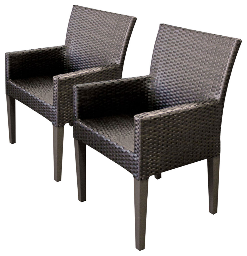 2 Napa Dining Chairs With Arms   Tropical   Outdoor Dining Chairs   by Design Furnishings  Houzz