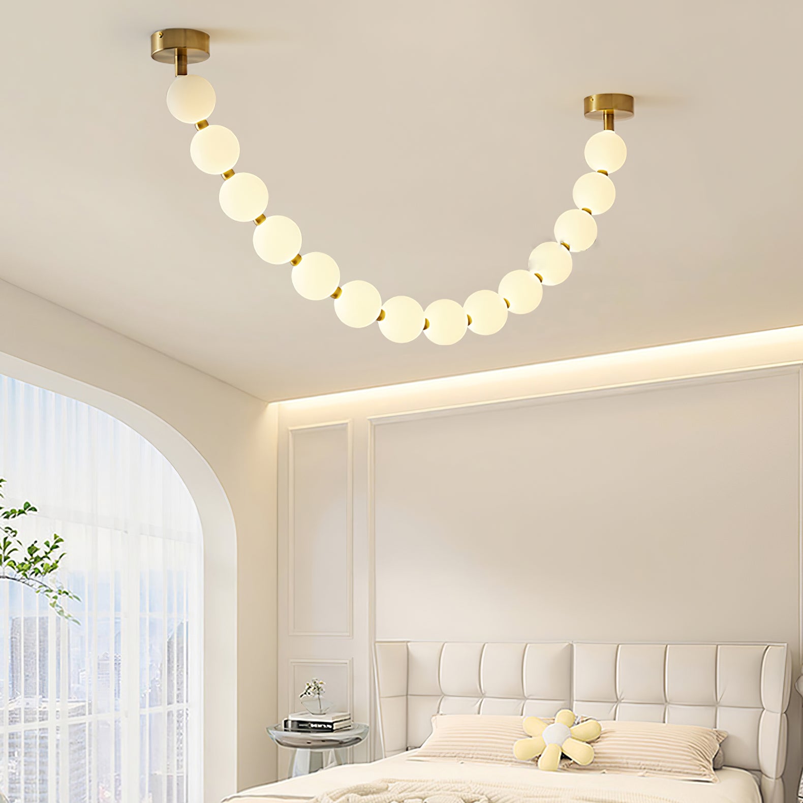 Pearl Necklace Balls Chandelier