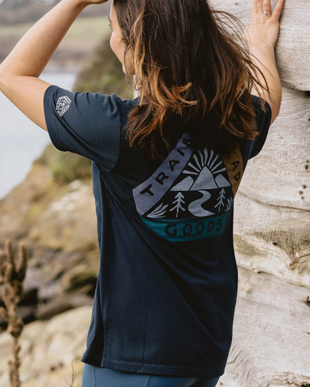 Aurora Recycled Active T-Shirt - Deep Navy