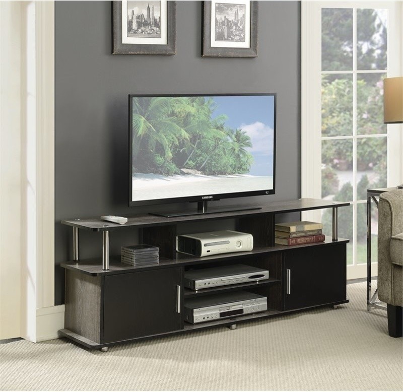 Convenience Concepts Designs2Go 60 quotMonterey TV Stand in Weathered Gray   Contemporary   Entertainment Centers And Tv Stands   by Homesquare  Houzz