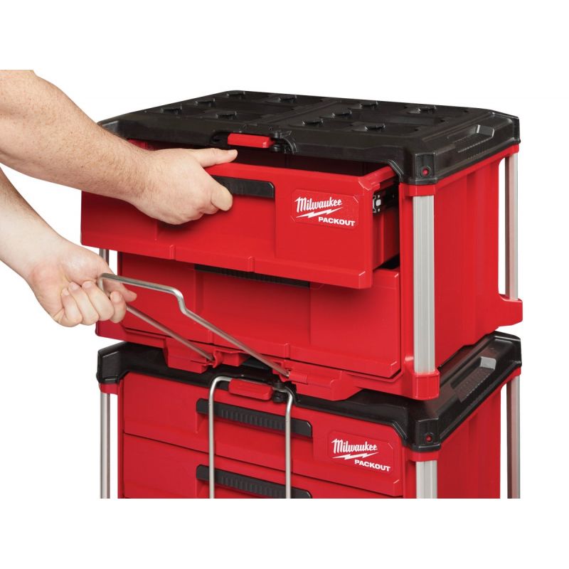 MW PACKOUT Toolbox with Drawers 50 Lb. Red Black