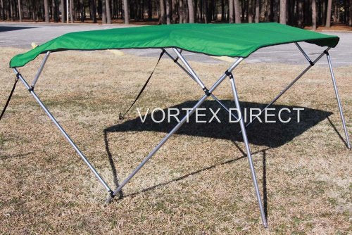 Green Vortex 4 Bow Bimini Top 10' Long， 73-78