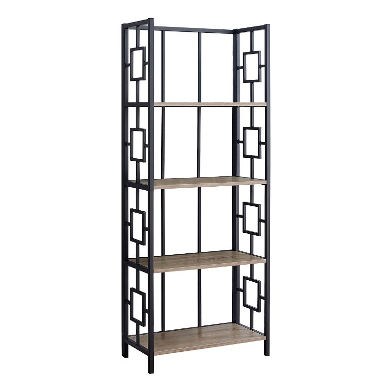 Monarch Geometric 4-Shelf Bookcase