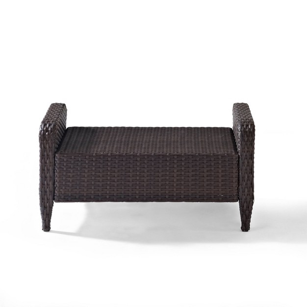 Kiawah Outdoor Wicker Ottoman Crosley