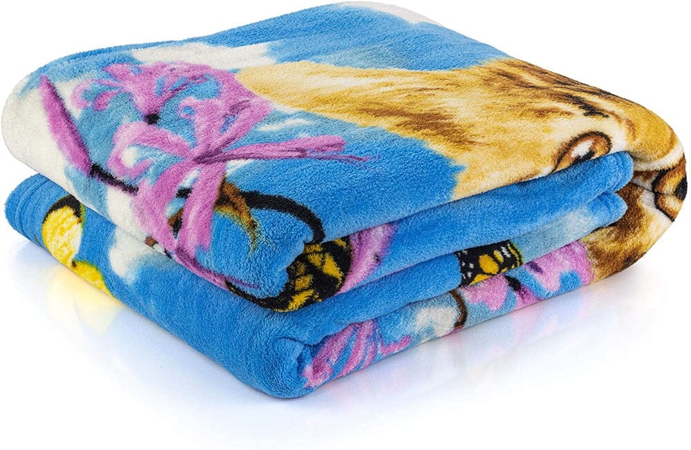 Garden Wonder Kittens Fleece Throw Blanket