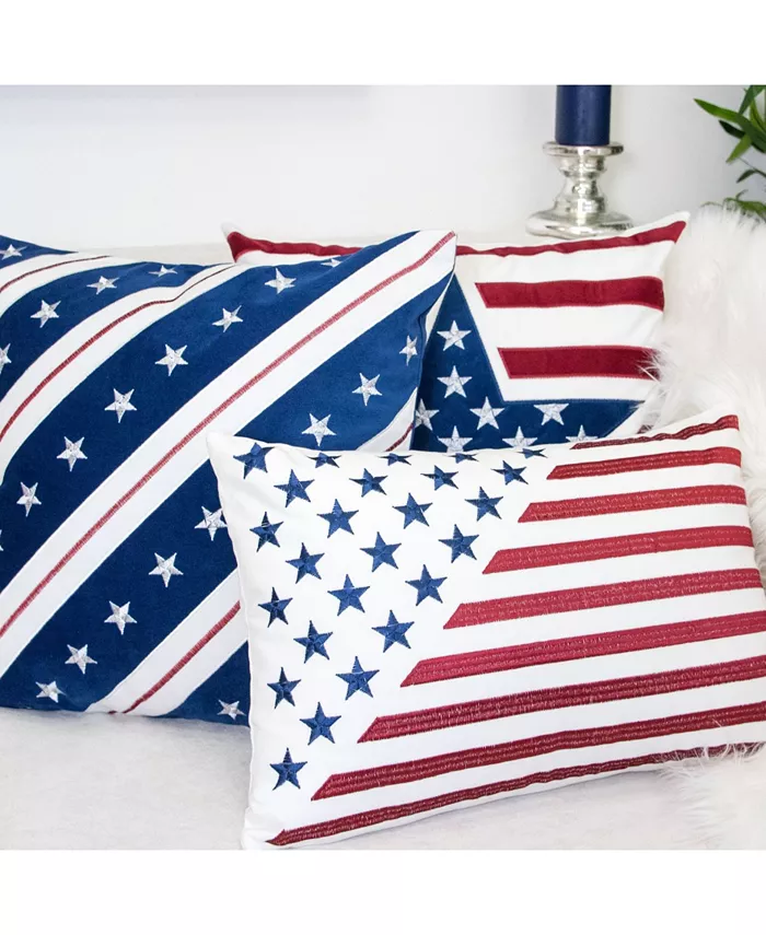 Homey Cozy Flag Independence Day Rectangle Decorative Throw Pillow