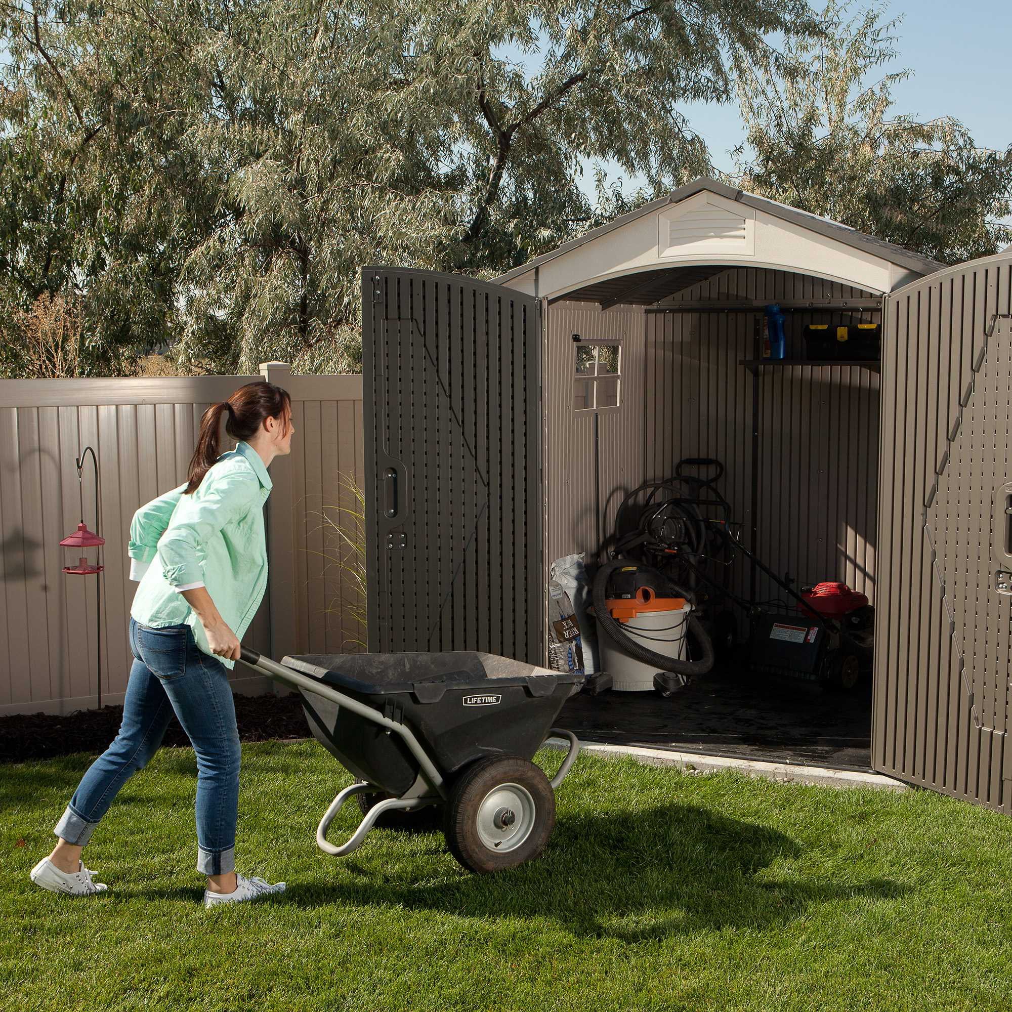 Lifetime 7 ft. x 7 ft. Outdoor Plastic Storage Shed, 60042