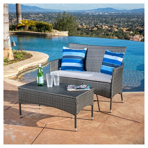 Malta 2pc Outdoor Seating Set Christopher Knight Home