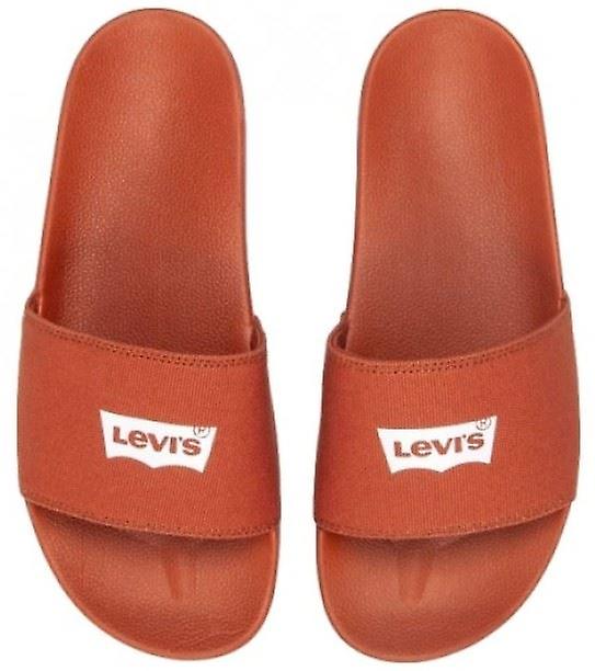 Levi's June Batwing Red White Mens Sliders Flip Flops