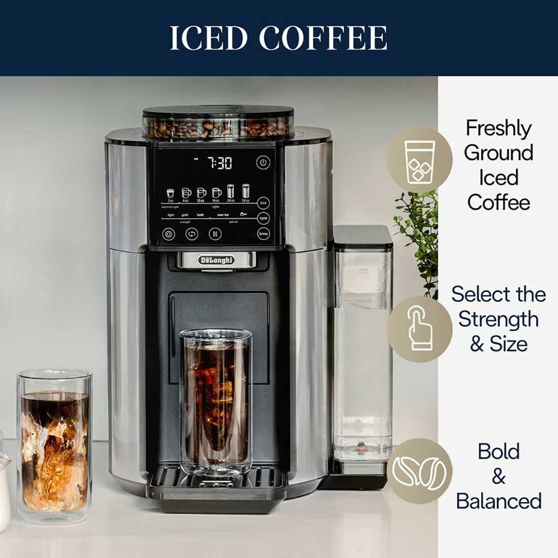 DeLonghi TrueBrew Stainless/Black Drip Coffee Maker