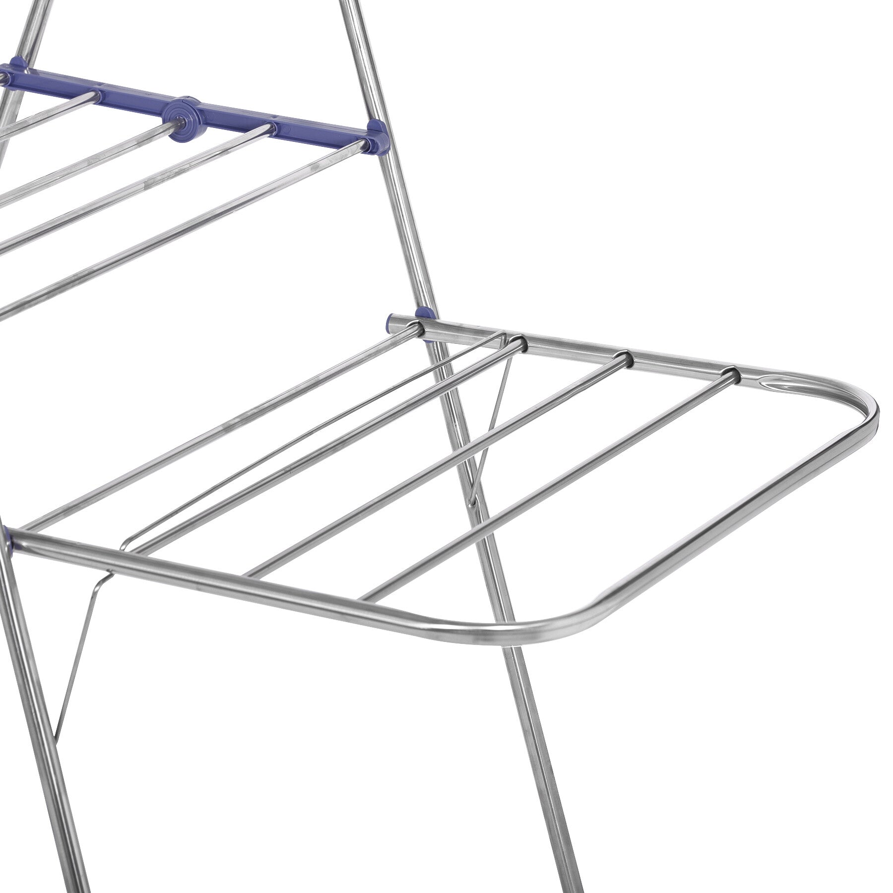 ZENY Clothes Drying Rack, Foldable Drying Hanger with Height-Adjustable Wings, for Clothes, Towels, Linens, Indoor/Outdoor