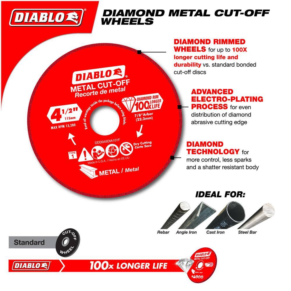 DIABLO 7 in. Diamond Wheel for Metal Cutting DDD070DIA101F