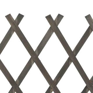 Movisa 35.4 in. Solid Fir wood Garden Fence Gray Y-MVDOHHK7X