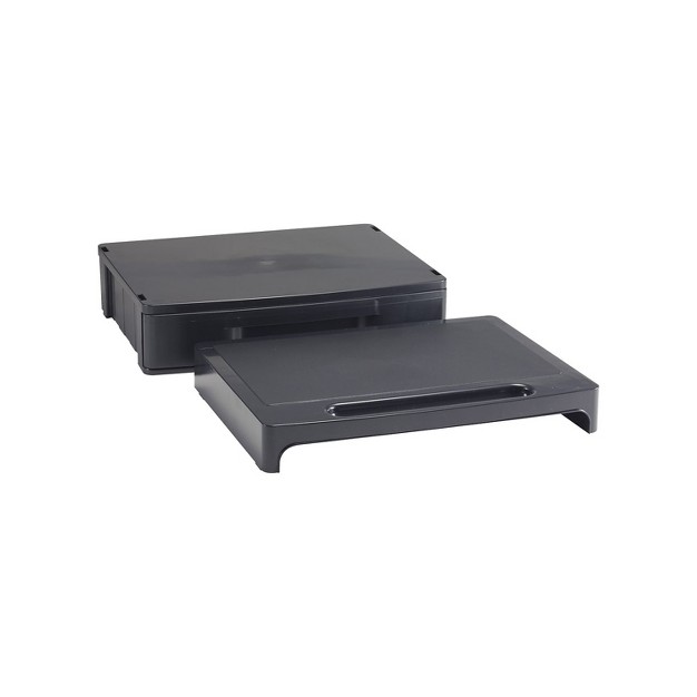 Officemate Monitor Stand With Drawer 13 1 8 X 9 7 8 X 5 Black 22502