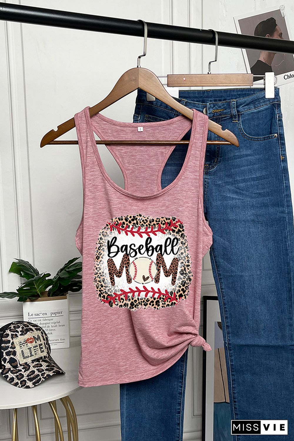 Baseball Mom Sleeveless Tank Top Wholesale