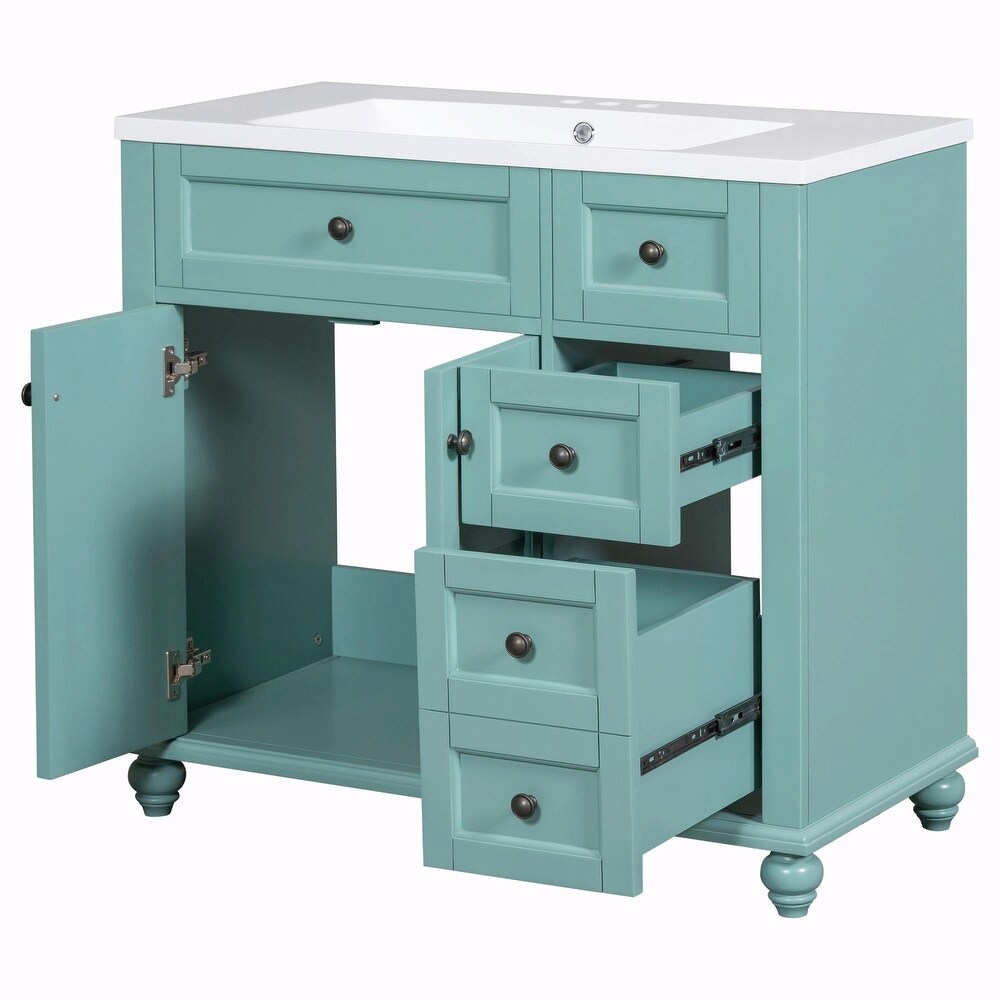 36'' Bathroom Vanity with Undermount Sink  Free Standing Vanity Set