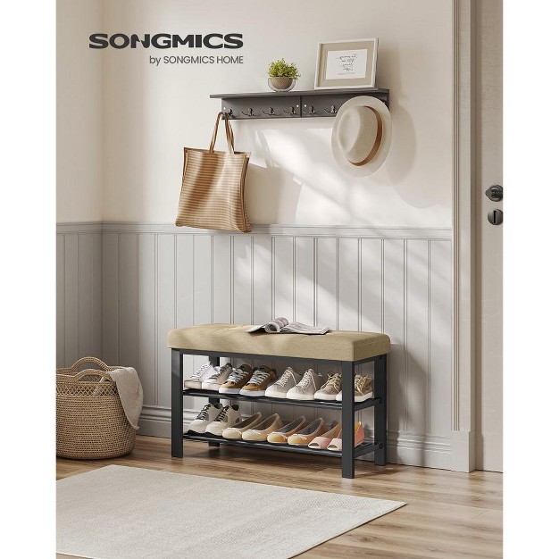 Songmics 3 tier Shoe Rack Shoe Bench