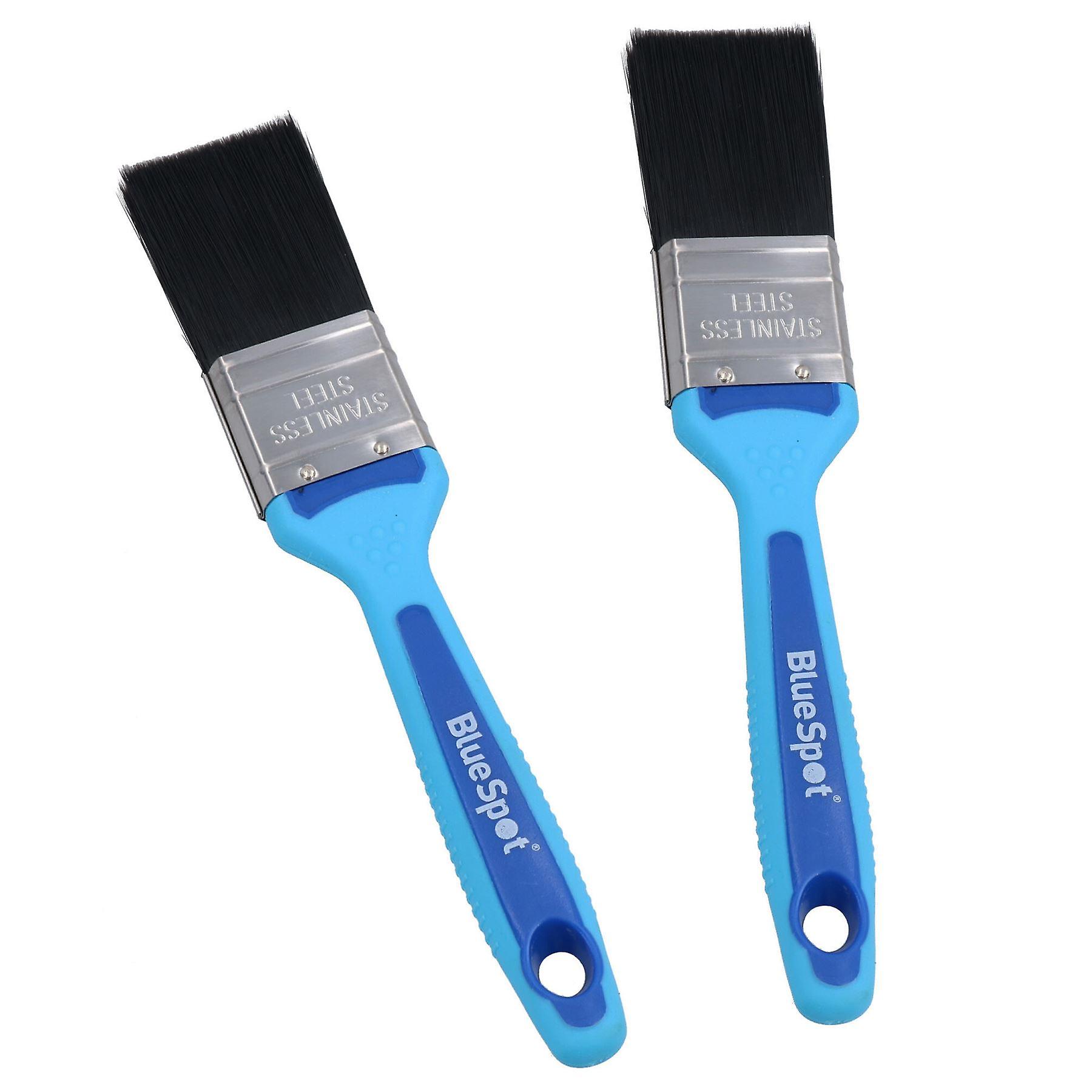 1.5” Synthetic Paint Brush Painting + Decorating Brushes Soft Grip Handle 2 Pack