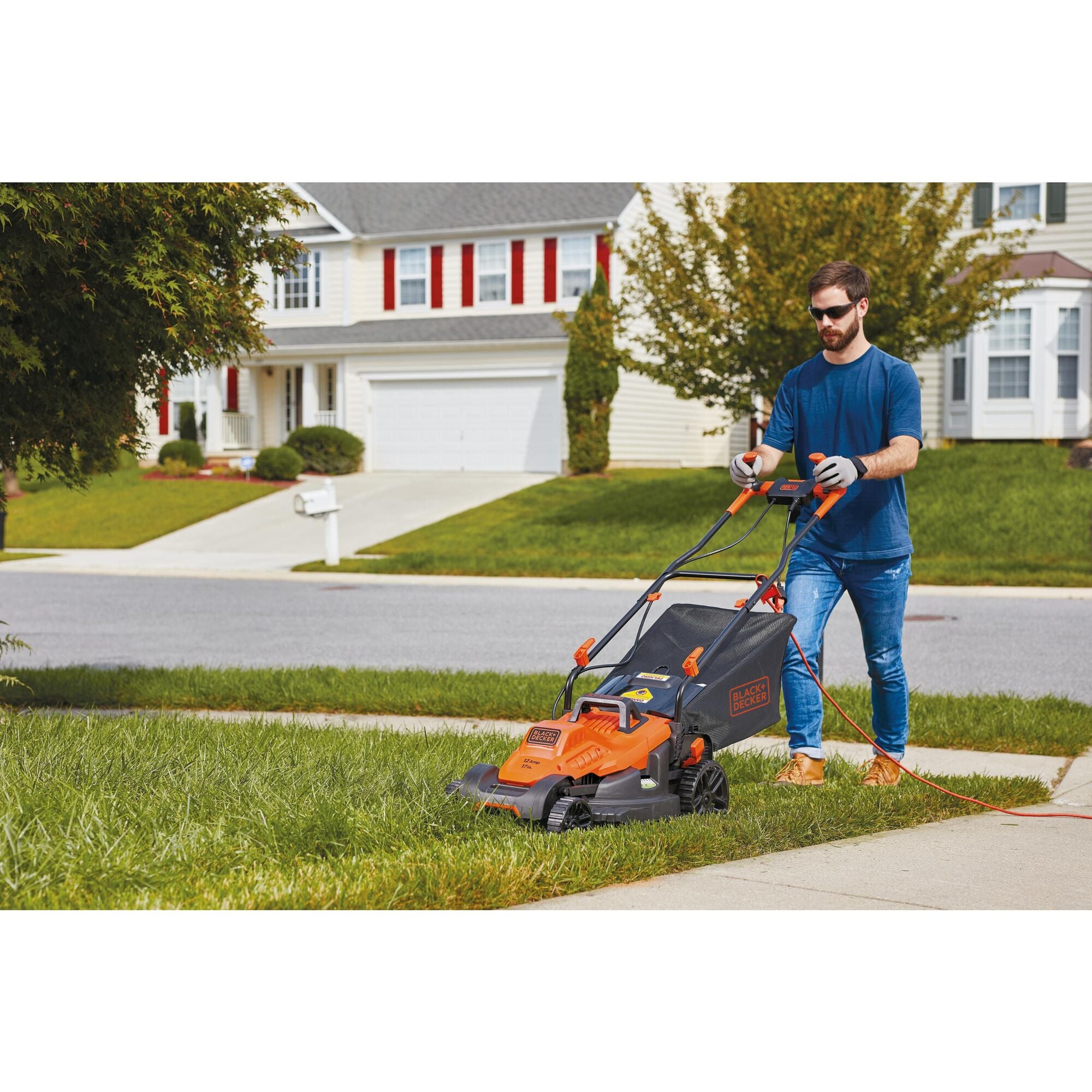 Electric Lawn Mower, 12-Amp, 17-Inch