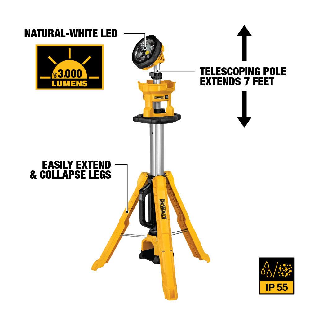 20V MAX Cordless Tripod Light Kit ;