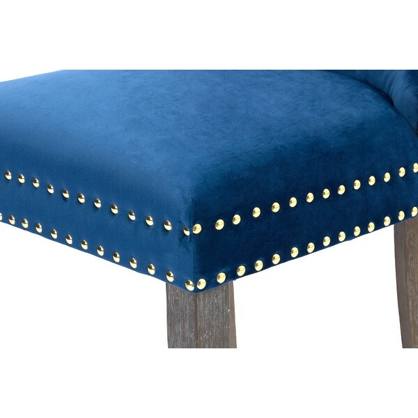 Best Quality Furniture Tufted Velvet Counter Chairs with Ring