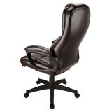 Fennington Bonded Leather High-Back Executive Chair， Brown， BIFMA Certified