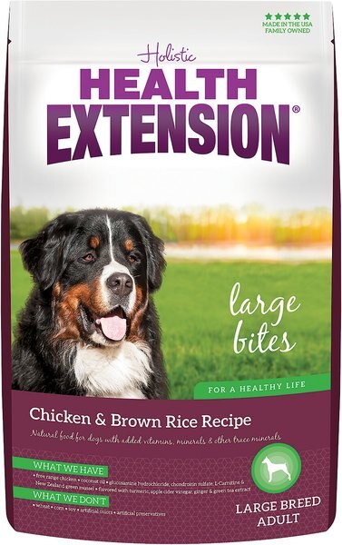 Health Extension Large Bites Chicken and Brown Rice Recipe Dry Dog Food