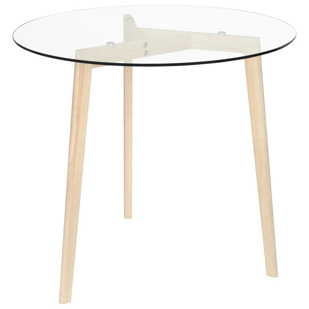 vidaXL Dining Table Transparent 31.5\