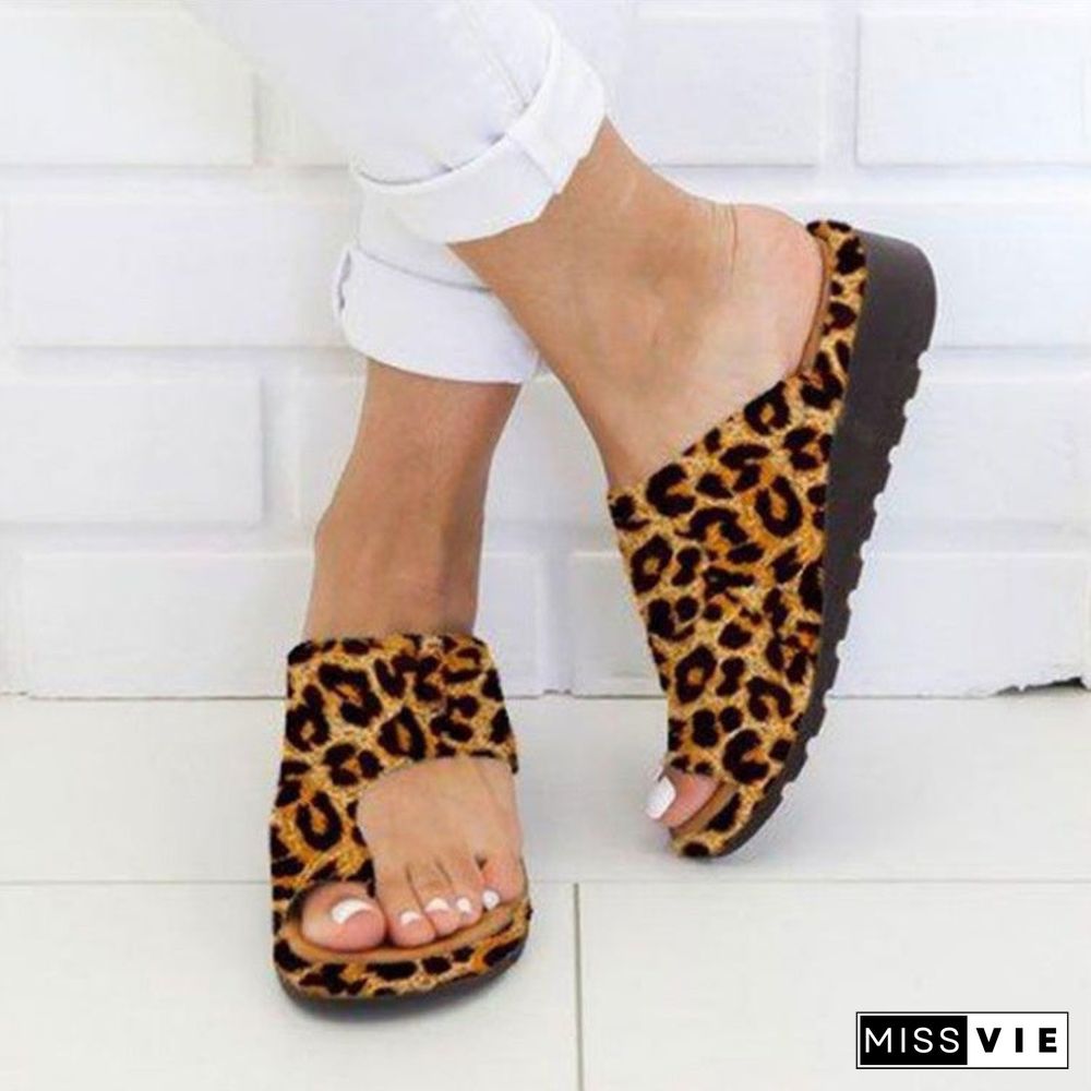 Women's Summer Toe Ring Wedge Slippers