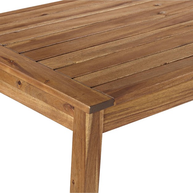 X 24 quot Natural Brown Stain Slat Tabletop For Spaces Patio Balcony