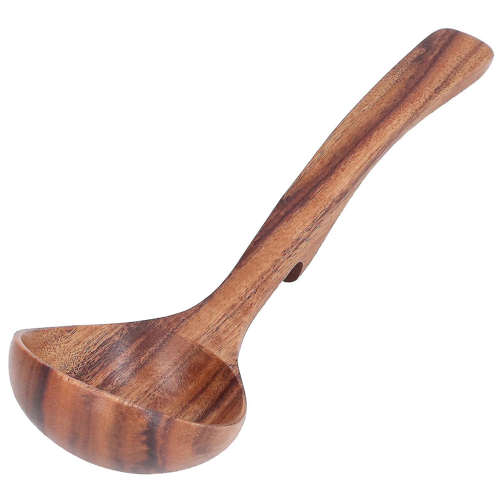 Wooden Ladle Acacia Wood Porridge Spoon Tableware Catering Kitchen Tool for Home KidsS