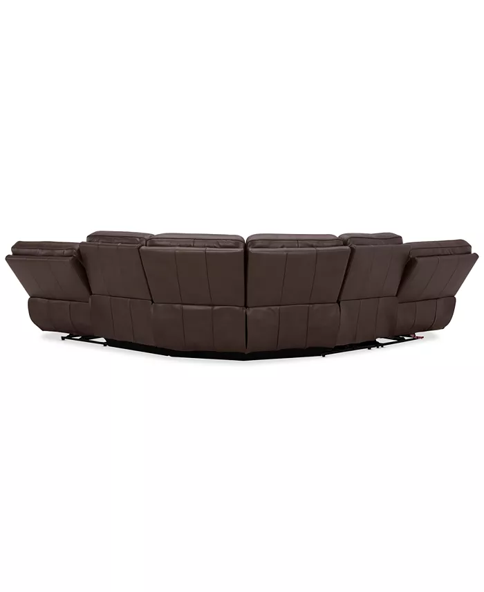 Furniture Binardo 123 5 Pc Zero Gravity Leather Sectional with 2 Power Recliners