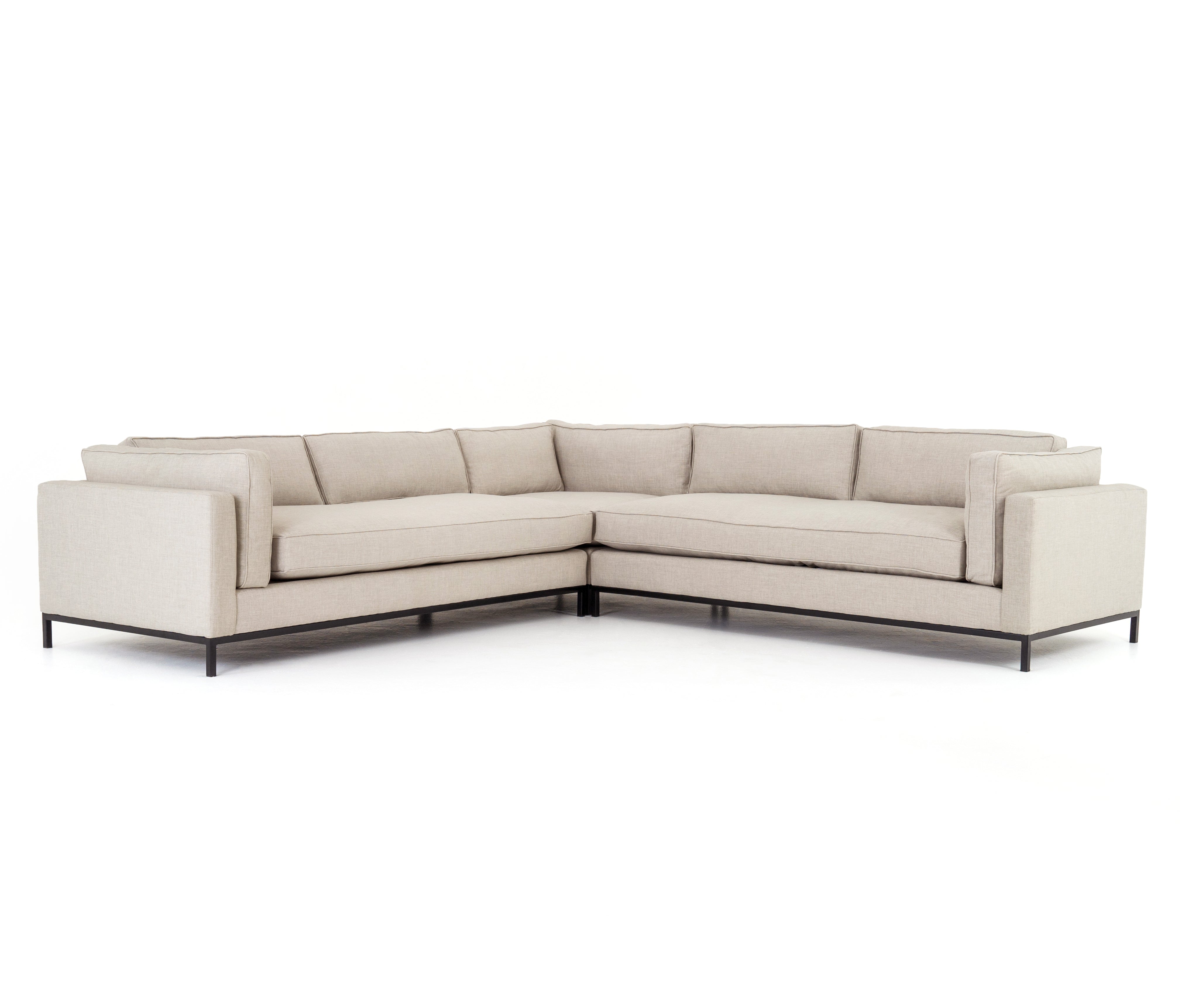 Grammercy Three Piece Sectional in Oak Sand