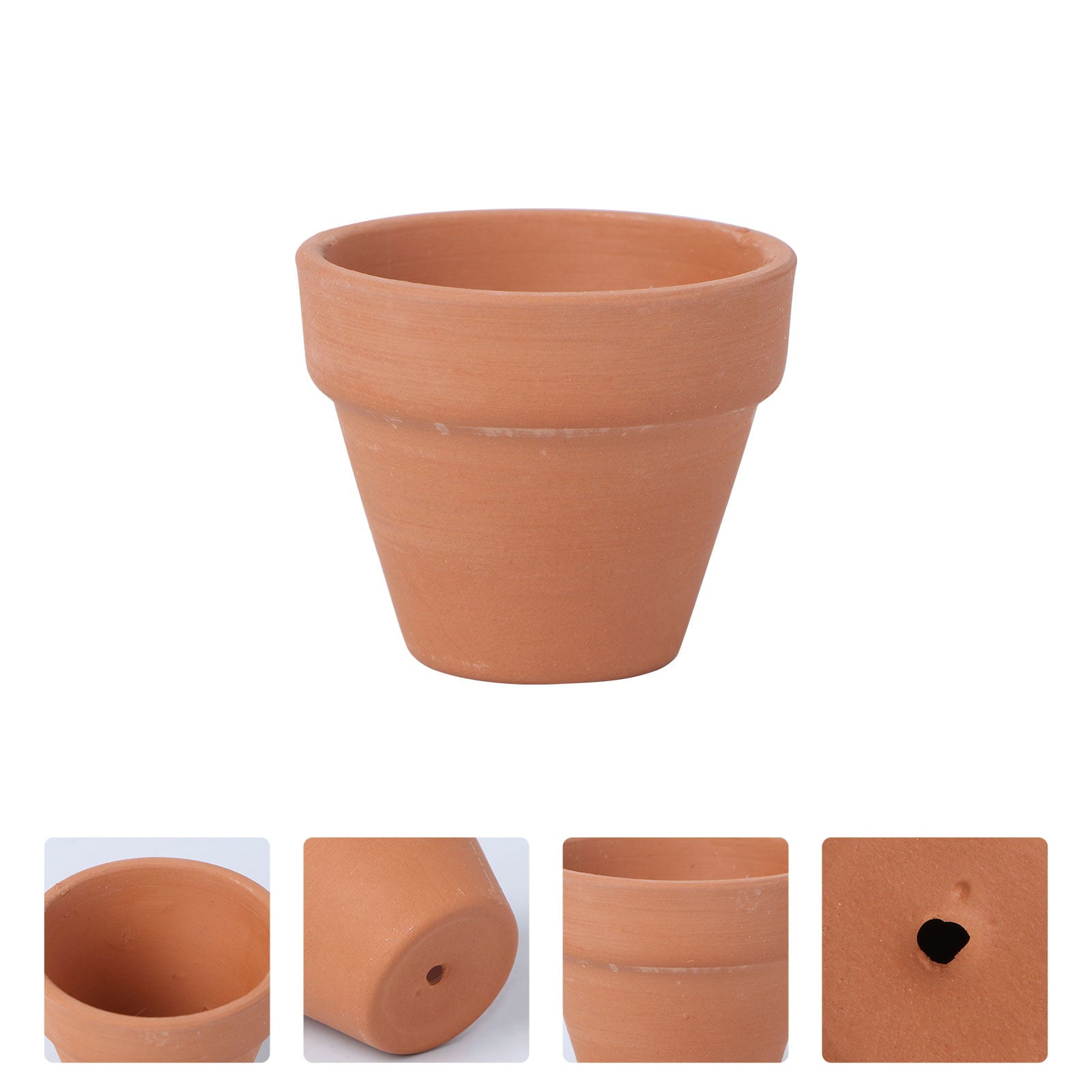 BESTONZON 10Pcs 4.5x4cm Small Mini Terracotta Pot Clay Ceramic Pottery Planter Cactus Flower Pots Succulent Nursery Pots Great for Plants Crafts Wedding Favor