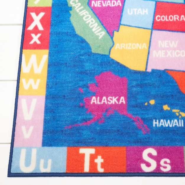 Eric Carle Usa Map Area Kids x27 Rug 2 x27 9 quot x4 x27 3 quot Home Dynamix