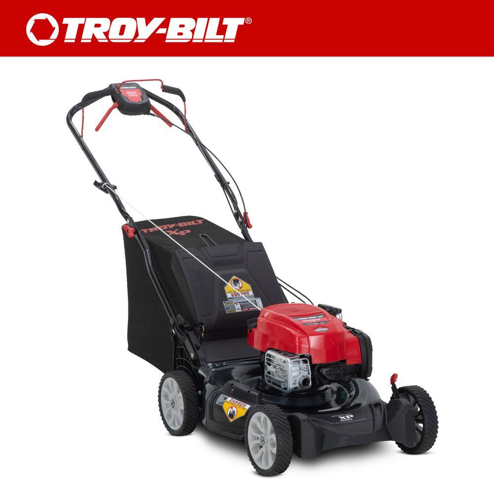 Troy-Bilt XP 21 in. 163 cc Briggs and Stratton ReadyStart Engine 3-in-1 Gas RWD Self Propelled Lawn Mower TB310B XP