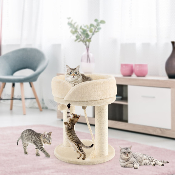 Costway 83460915 Cat Climbing Tree with Plush Perc...