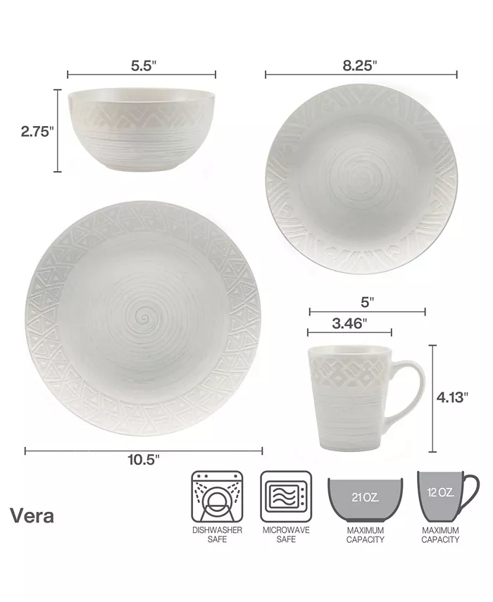 Pfaltzgraff Vera 16 Piece Dinnerware Set