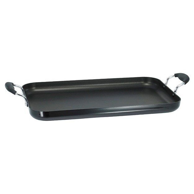 Double Burner Griddle Nonstick Cookware Black