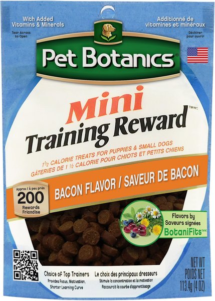 Pet Botanics Mini Training Reward Bacon Flavor Dog Treats