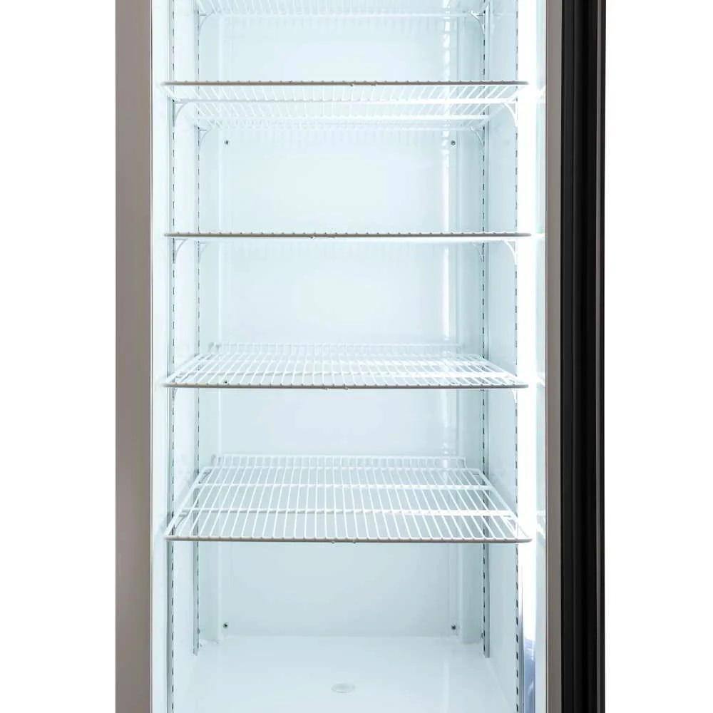 Cooler Depot 25 in. W 15.5cu.ft Commercial Merchandise Upright Display Single Glass Door Beverage Refrigerator cooler in White CD-430S