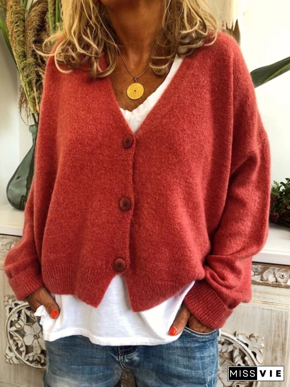 Women Casual Tops Tunic Sweater Cardigan