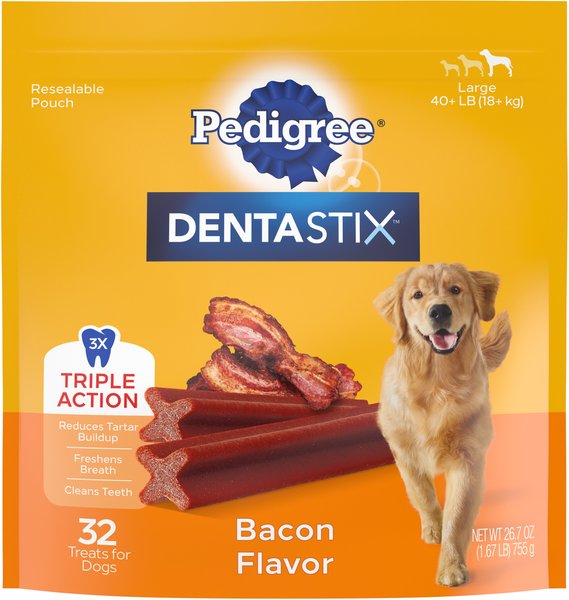 Pedigree Dentastix Bacon Flavor Large Dental Dog Treats