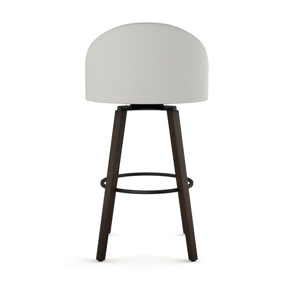 Amisco Foglia Swivel Counter and Bar Stool - Wooden Legs