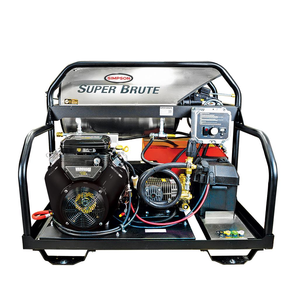 Super Brute 3500 PSI at 5.5 GPM VANGUARD V-Twin with COMET Triplex Plunger Pump Hot Water Professional Gas Pressure Washer ;