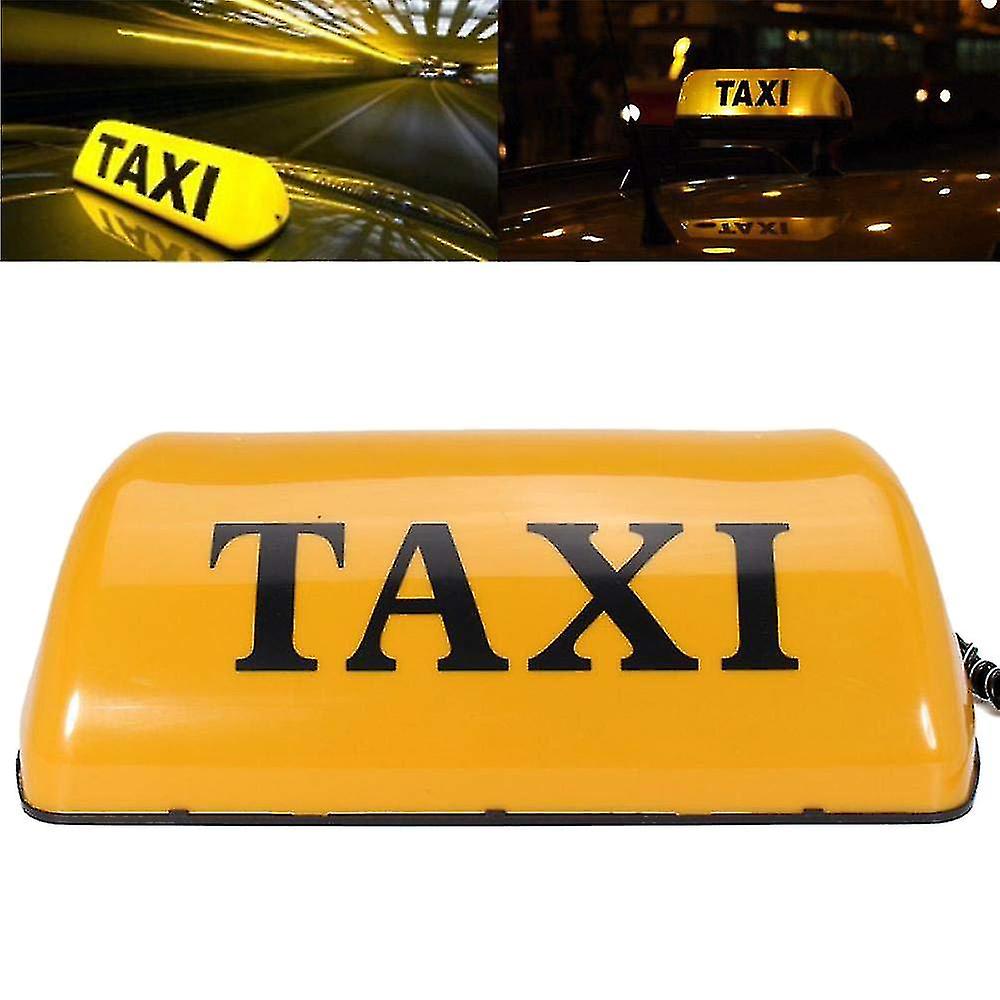 12v Waterproof Top Sign Magnetic Meter Cab Lamp Light Led Taxi Signal Lamp - Yellow