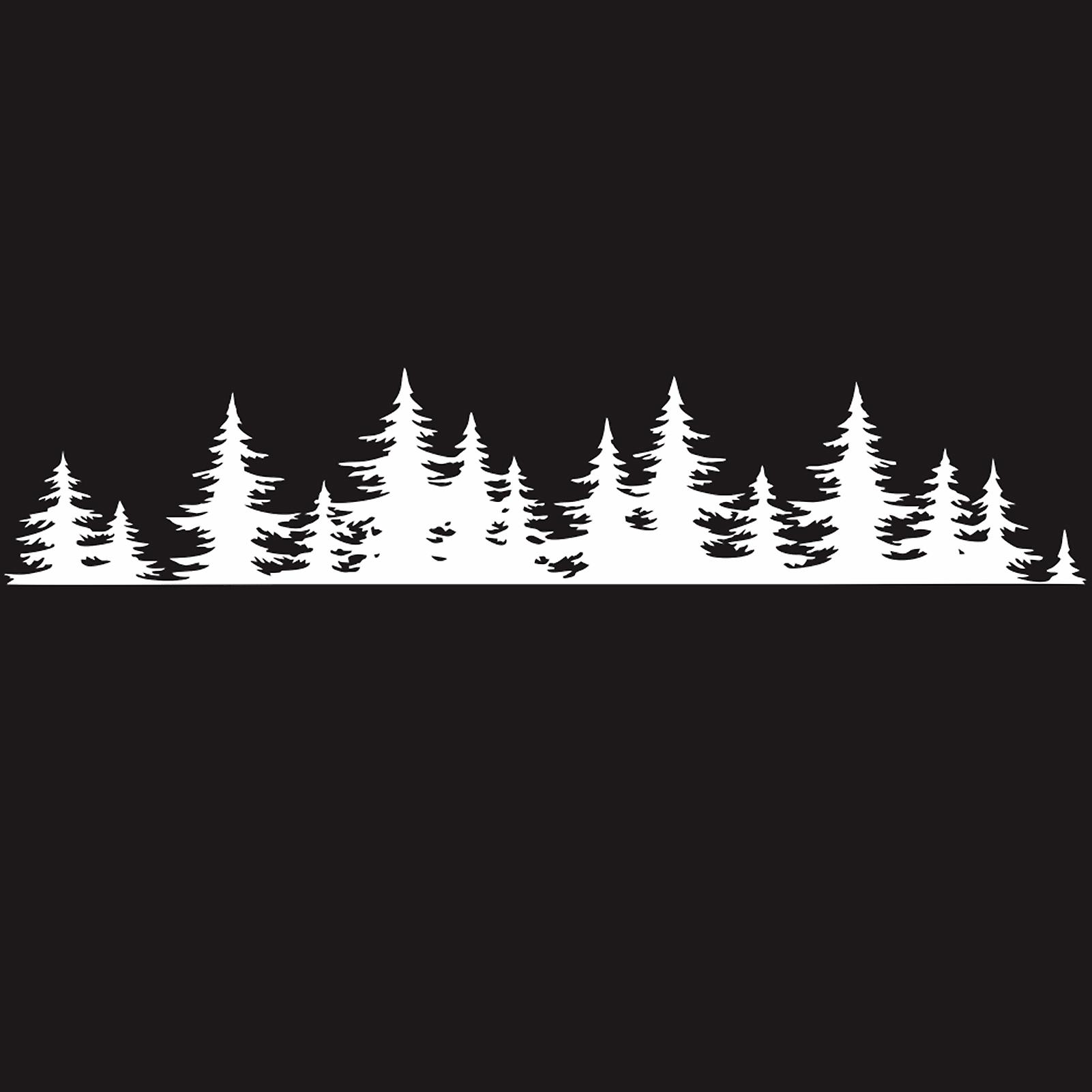 White Pine Tree Forest Car Sticker Vinyl Decal Window Car Body Decor Sticker