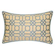 Edie@Home Indoor Outdoor Raffia Geometric Embroidery Throw Pillow