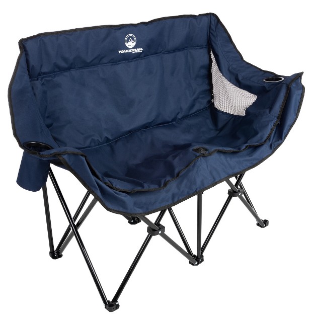 Wakeman Outdoor Camping Chair Loveseat Blue